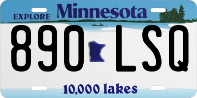 MN license plate 890LSQ