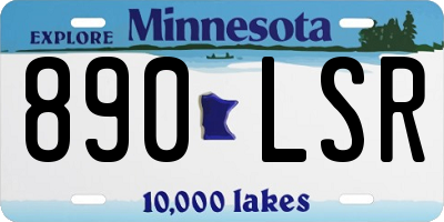 MN license plate 890LSR