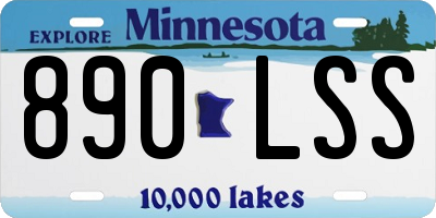 MN license plate 890LSS