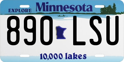 MN license plate 890LSU