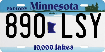 MN license plate 890LSY