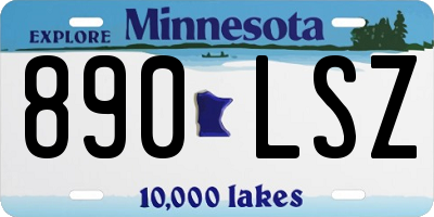 MN license plate 890LSZ