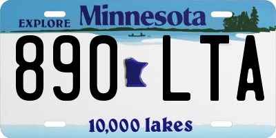 MN license plate 890LTA