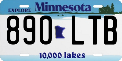 MN license plate 890LTB