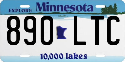 MN license plate 890LTC