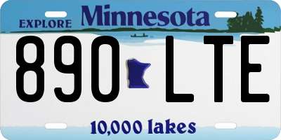 MN license plate 890LTE