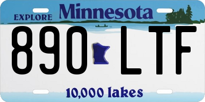 MN license plate 890LTF