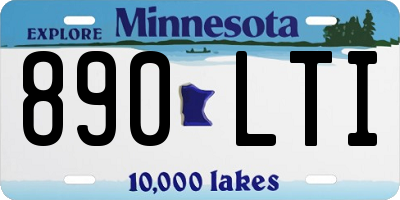 MN license plate 890LTI