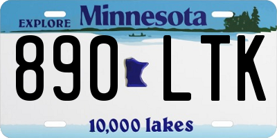 MN license plate 890LTK
