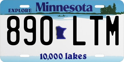 MN license plate 890LTM