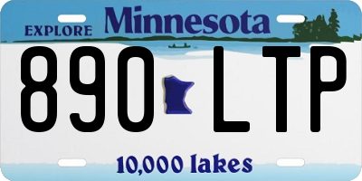 MN license plate 890LTP