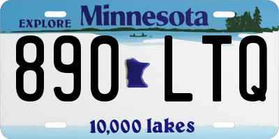 MN license plate 890LTQ