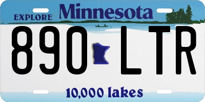MN license plate 890LTR