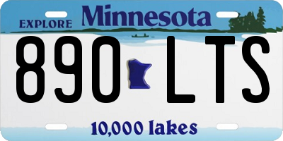MN license plate 890LTS