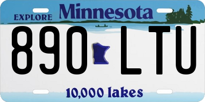 MN license plate 890LTU
