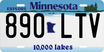 MN license plate 890LTV