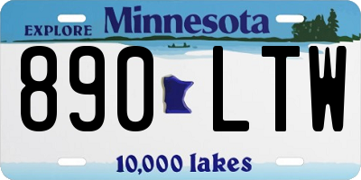 MN license plate 890LTW