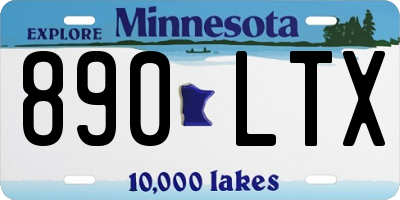 MN license plate 890LTX
