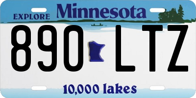 MN license plate 890LTZ