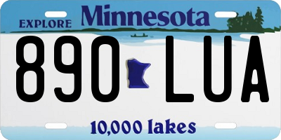 MN license plate 890LUA