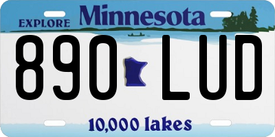 MN license plate 890LUD