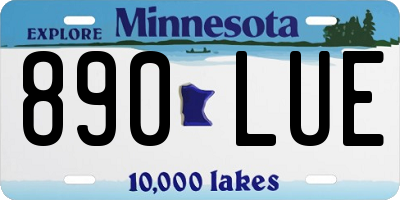 MN license plate 890LUE