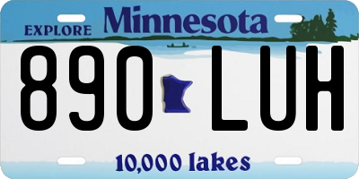 MN license plate 890LUH