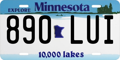MN license plate 890LUI