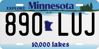 MN license plate 890LUJ