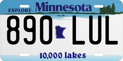 MN license plate 890LUL