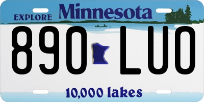 MN license plate 890LUO