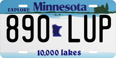 MN license plate 890LUP