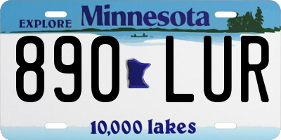 MN license plate 890LUR