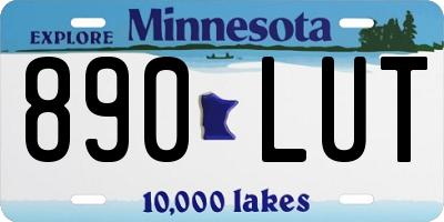 MN license plate 890LUT