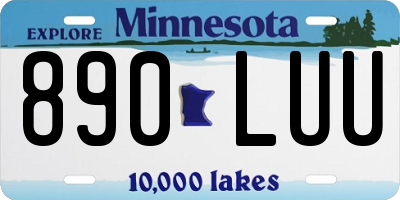 MN license plate 890LUU