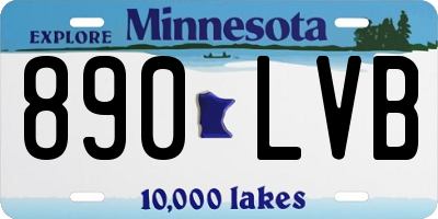 MN license plate 890LVB