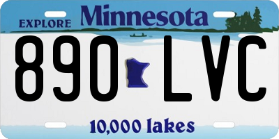 MN license plate 890LVC