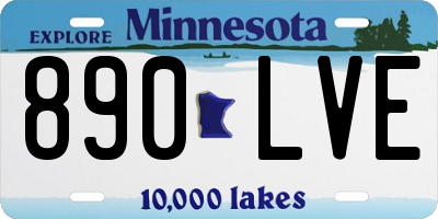MN license plate 890LVE