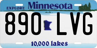 MN license plate 890LVG