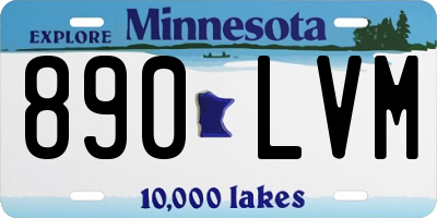 MN license plate 890LVM