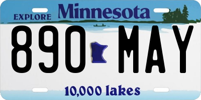 MN license plate 890MAY