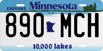 MN license plate 890MCH