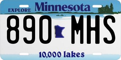 MN license plate 890MHS