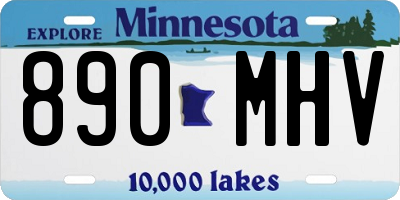MN license plate 890MHV