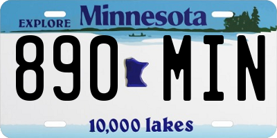 MN license plate 890MIN