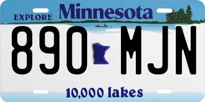 MN license plate 890MJN