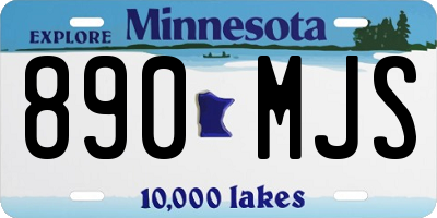 MN license plate 890MJS