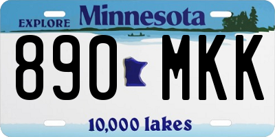 MN license plate 890MKK