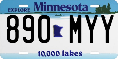 MN license plate 890MYY