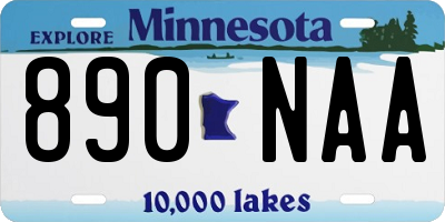 MN license plate 890NAA